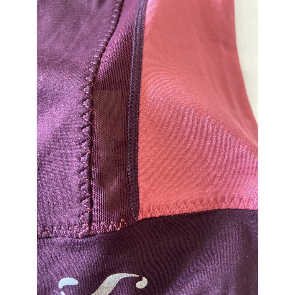 MNG womens activewear 1/4 zip  up pull over red thumb hole size M - Picture 7 of 11